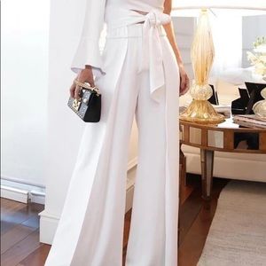 NEW white wide leg pants. Fabric: polyester.
 size XL